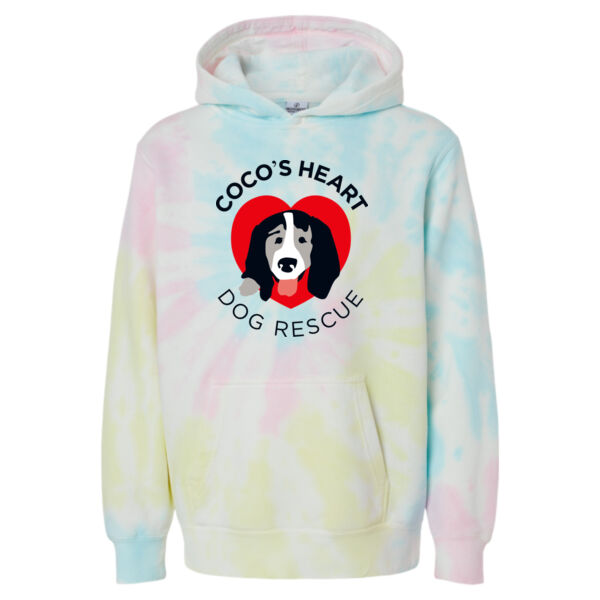 Independent Trading Co. Youth Midweight Tie-Dye Hooded Pullover - Printed Logo Thumbnail