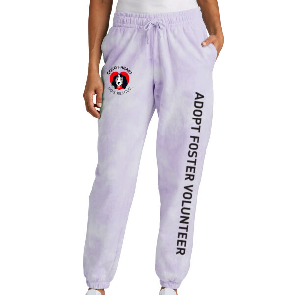 Port & Company Ladies Beach Wash Cloud Tie Dye Sweatpants - Printed Logos Thumbnail