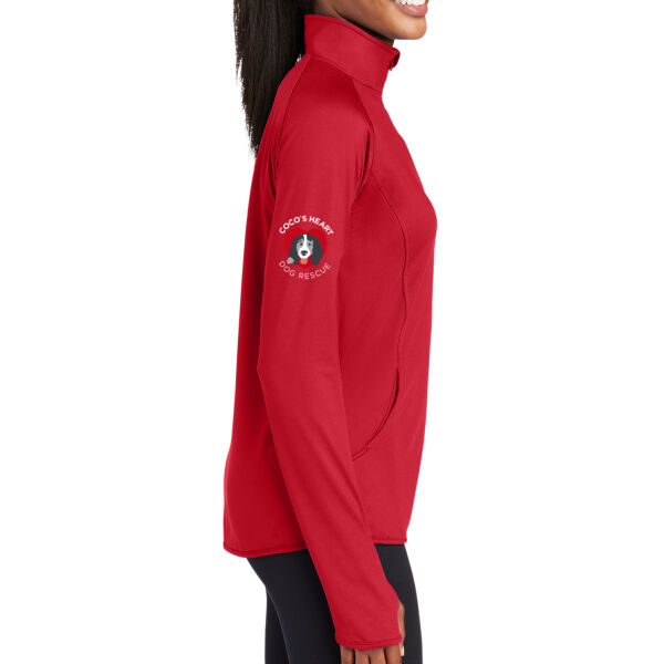 Sport-Tek Women's Sport-Wick Stretch 1/4 Zip Pullover - Printed Logo Thumbnail