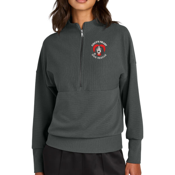 Mercer+Mettle Women's Linear Texture 1/4 Zip - Embroidered Logo Thumbnail