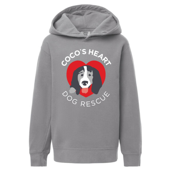 Comfort Colors Garment Dyed Youth Lightweight Fleece Hooded Sweatshirt - Printed Logo Thumbnail