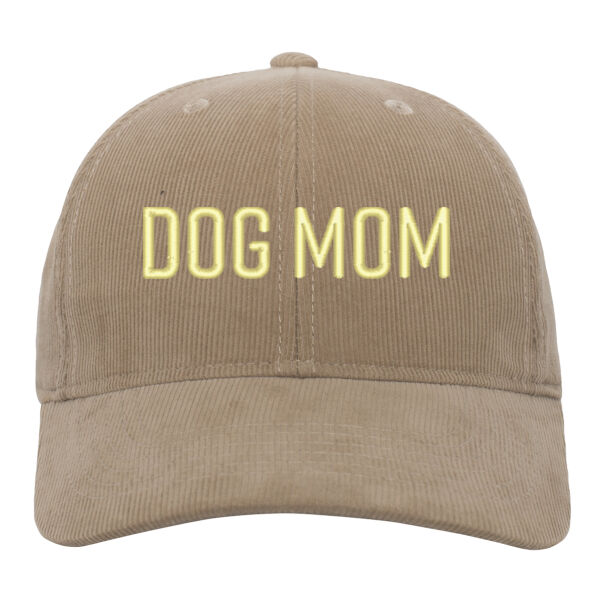 Hybrid Corduroy Dad Cap - Embroidered Logo Thumbnail