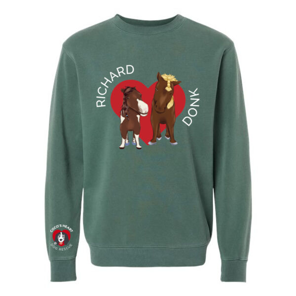 Independent Trading Co. Midweight Pigment Dyed Crewneck Sweatshirt - Printed Logos Thumbnail
