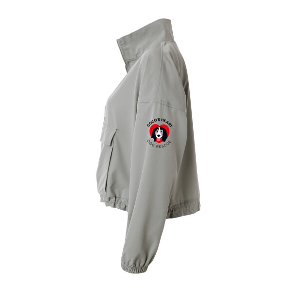 Women's Stretch Woven Quarter-Zip Pullover - Printed Logo Thumbnail