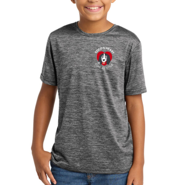 Sport-Tek® Youth PosiCharge® Electric Heather Tee - Printed Logo Thumbnail