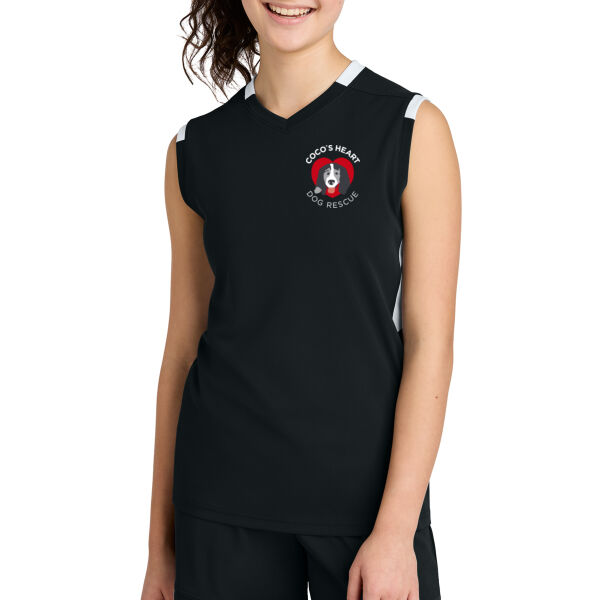 Sport-Tek® Youth Club Sleeveless V-Neck - Printed Logos Thumbnail