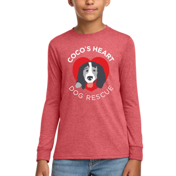 District® Youth Perfect Tri® Long Sleeve Tee - Printed Logo Thumbnail