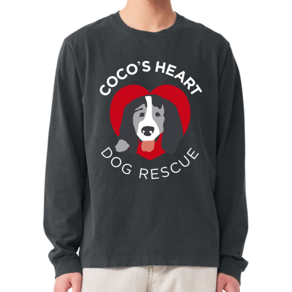 BELLA+CANVAS® Unisex Heavyweight Garment-Dyed Long Sleeve Tee - Printed Logo Thumbnail