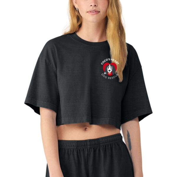 BELLA+CANVAS® Women’s Heavyweight Garment-Dyed Cropped Tee - Printed Logo Thumbnail