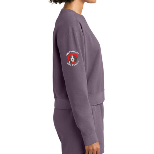 Comfort Colors® Women’s Mid-Length Crewneck Sweatshirt - Embroidered Logo Thumbnail