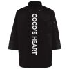 Ten Pearl Button Black Chef Coat Thumbnail