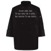 Ten Pearl Button Black Chef Coat Thumbnail