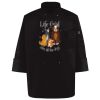 Ten Pearl Button Black Chef Coat Thumbnail