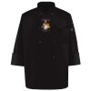 Ten Pearl Button Black Chef Coat Thumbnail