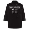 Ten Pearl Button Black Chef Coat Thumbnail