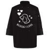 Ten Pearl Button Black Chef Coat Thumbnail