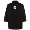 Ten Pearl Button Black Chef Coat Thumbnail